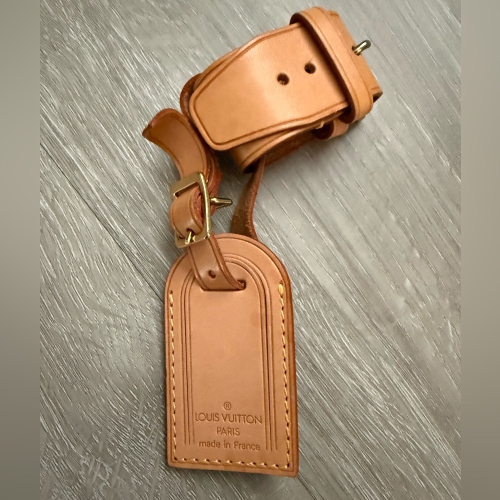 Louis Vuitton Brown Luggage Tag  Poignet Brown Vachetta